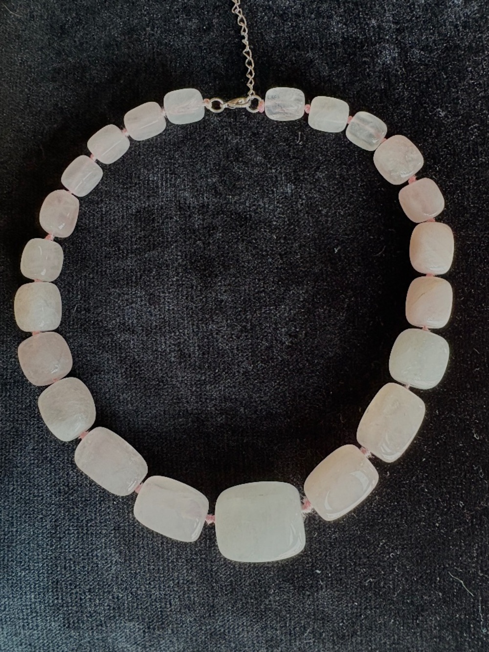 Rose Quartz Necklace, 18"